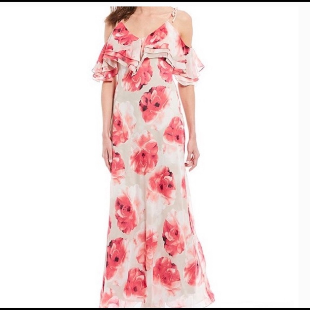 Calvin Klein Cold Shoulder Maxi Dress